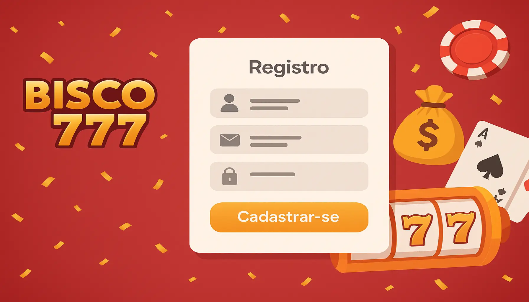 Não Perca tempo, o rRgistro na site BISCO777